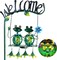 Outdoor Garden Solar Lights,Frog Swing Garden Decor,Frog Decorative Stake with Welcome Sign for Landscape Patio Yard (48 inch)